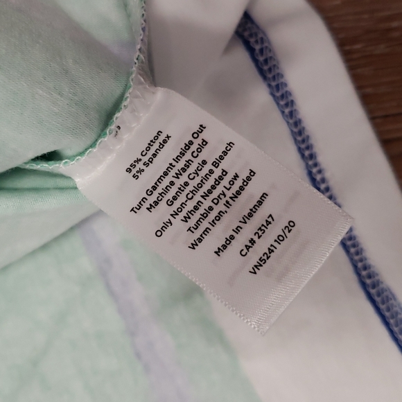 (XL) Talbots "The Talbots Tee" Watercolor Striped Lightweight Casual Relaxed Fit - Picture 6 of 7